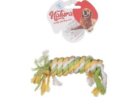 Игрушка для собаки Natura Pet Mini Denizci в виде морского узла из веревки, длиной 17 см.