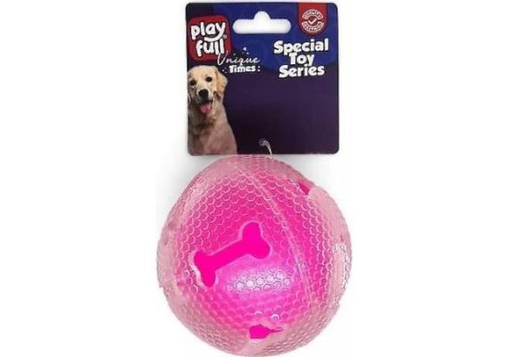 Игровая косточка из каучука для собак с рисунком 7,5 см.