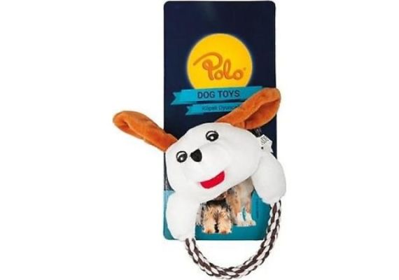Игрушка для собаки Polo Peluş, плюшевая, с одной ручкой для удержания, 18 см