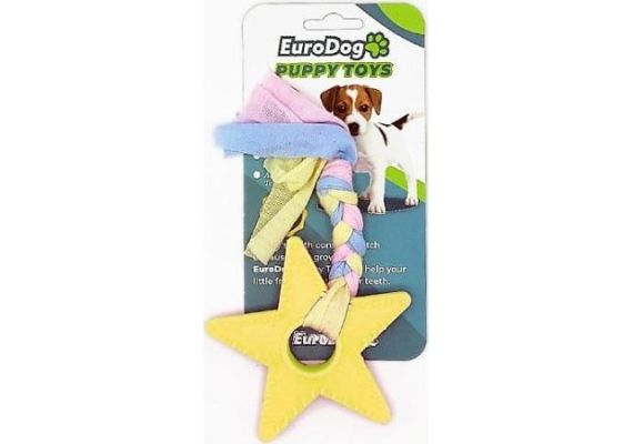 Игрушки для щенков Eurodog Желтая Звезда для Почесывания Зубов Для Собак
