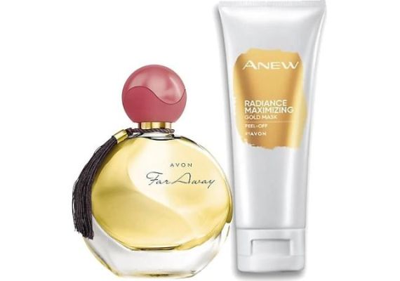 Avon Far Away для женщин и Anew Radiance Maximising Gold Yüz Maskesi