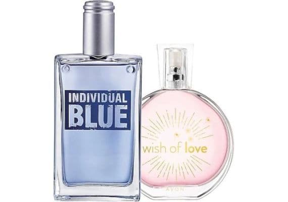 AVON Individual Blue для мужчин и Wish Of Love для женщин Двойной набор