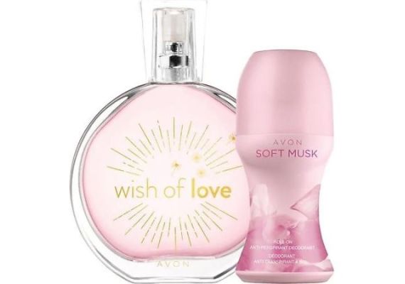 Avon Wish Of Love для женщин и Soft Musk Rollon Двойнойнабор