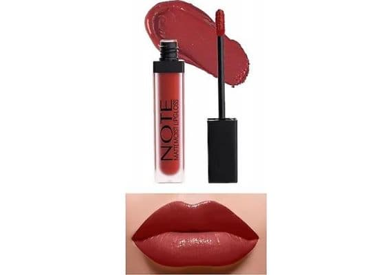 Note Mattemoist Lipgloss Полуматовый сатиновый финиш Жидкая помада 407 Notisme - Красный