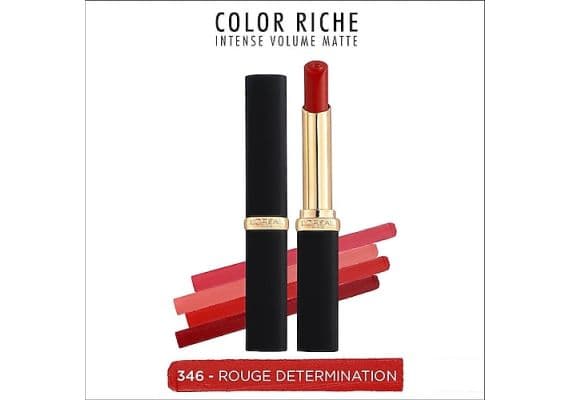 L'Oreal Paris Color Riche Intense Volume матовая губная помада 346 Rouge Determination, Варианты: 346 Rouge Determination