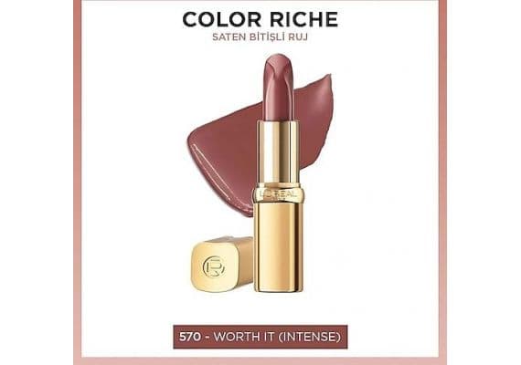 L'Oréal Paris Color Riche Помада 570 Worth It с интенсивным сатиновым финишем