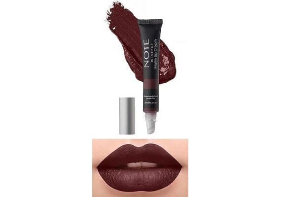 NOTE Mineral Matte Lip Cream Полуматовая жидкая помада 07 Brownight - Кизилово-коричневый