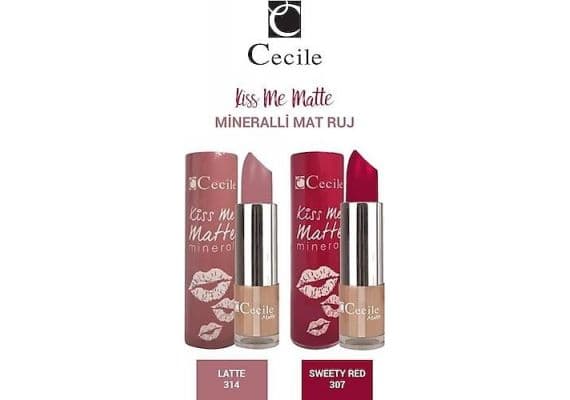 Cecile Kiss Me Matte Mineral матовая губная помада 307-314