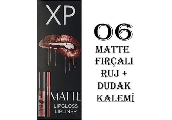 Xp Matte Lip Gloss 06 Fircali матовый глосс для губ + карандаш для губ