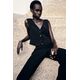 Zara Жилет с деталями на перекрещивающейся спинке , Цвет: Черный, Размер: XS