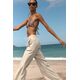 Zara Льняные брюки с прямыми штанинами, Цвет: Бежевый, Размер: XS
