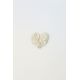 Zara   polka dot print heart scrunchie , Цвет: Бежевый, Размер: M