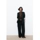 Zara Пиджак из льняной смеси, Цвет: Черный, Размер: M