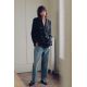 Zara Укороченный двубортный пиджак , Цвет: Синий, Размер: XS