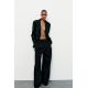 Zara Плиссированные штаны , Цвет: Черный, Размер: XS