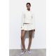 Zara Блейзер из ткани с мерцающим эффектом , Цвет: Белый, Размер: S