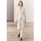 Zara Коллекция zw для плотной пиджака , Цвет: Бежевый, Размер: XS