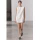 Zara Женское платье коллекции zw collection , Цвет: Бежевый, Размер: M
