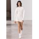 Zara Платье с вязаным узором и собранным по талии , Цвет: Бежевый, Размер: XS