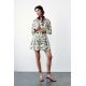 Zara Короткое платье с воротником , Цвет: multicolor, Размер: S