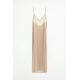 Zara Длинное платье с разрезом , Цвет: Розовый, Размер: M