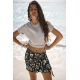 Zara Напечатанная мини-юбка с узлом , Цвет: Черный, Размер: XS