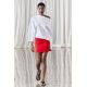 Zara Юбка-мини "эффект дайвинга" , Цвет: Красный, Размер: XS