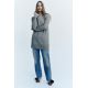 Zara Мягкое вязаное мини-платье , Цвет: Серый, Размер: XS