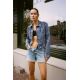 Zara Бермуды с высокой посадкой trf mom fit denim , Цвет: Синий, Размер: 32