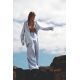 Zara Рубашка oversize из 100% льна , Цвет: Синий, Размер: XS