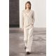 Zara Тонкий кардиган с прозрачным узором и круглым вырезом, Цвет: Бежевый, Размер: S
