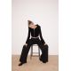 Zara Кардиган из ребристого трикотажа на молнии , Цвет: Черный, Размер: XS