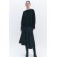Zara Вязаный свитер с карманами , Цвет: Черный, Размер: S