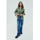 Zara Рубашка из поплина , Цвет: Зеленый, Размер: XS