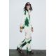 Zara Рубашка с принтом из коллекции zw collection flowing printed shirt , Цвет: multicolor, Размер: XS
