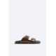 Zara   double-strap sandals , Цвет: Коричневый, Размер: 39