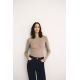Zara Полупрозрачный топ из супима® хлопка , Цвет: Коричневый, Размер: S