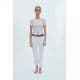 Zara Джинсы high-waist с пятью карманами, Цвет: Белый, Размер: 32