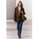 Zara Велюровые мокасины с волосатой отделкой, Цвет: Коричневый, Размер: 37