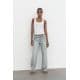 Zara   trf straight low-rise jeans , Цвет: Синий, Размер: 32