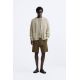 Zara Разделяющий и сохрани  faded jogging bermuda shorts , Цвет: Коричневый, Размер: S (US S)