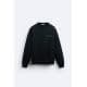 Zara   свитшот с логотипом , Цвет: Черный, Размер: S (US S)