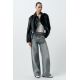Zara Куртка-косуха в стиле кожи , Цвет: Черный, Размер: XS