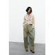 Zara Короткий плащ-тренч с отделкой в стиле куртки , Цвет: Бежевый, Размер: L