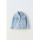 Zara Джинсовая куртка с воротником рубашки и длинными рукавами, Цвет: Синий, Размер: 9-12 месяцев (80 см)