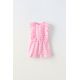 Zara Комбинезон с вышивкой шифли , Цвет: Розовый, Размер: 1½ лет (86 см)