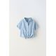 Zara Рубашка из денима с узлом , Цвет: Синий, Размер: 1½ лет (86 см)