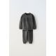 Zara Мягкий худи и брюки в комплекте , Цвет: Серый, Размер: 18-24 месяцев (92 см)