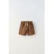 Zara Полосатые бермуды с карманами , Цвет: Коричневый, Размер: 1½ лет (86 см)