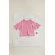 Zara Timelesz - футболка из льня с эффектом окрашивания , Цвет: Розовый, Размер: 1½ лет (86 см)